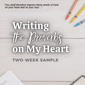 Writing the Proverbs on my Heart